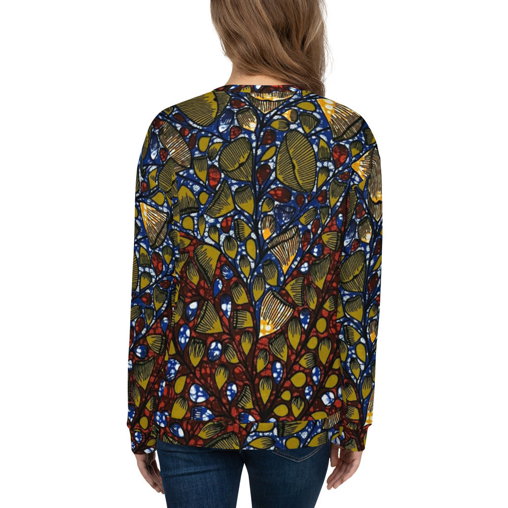 Leafy Abstract Ankara Unisex Sweatshirt