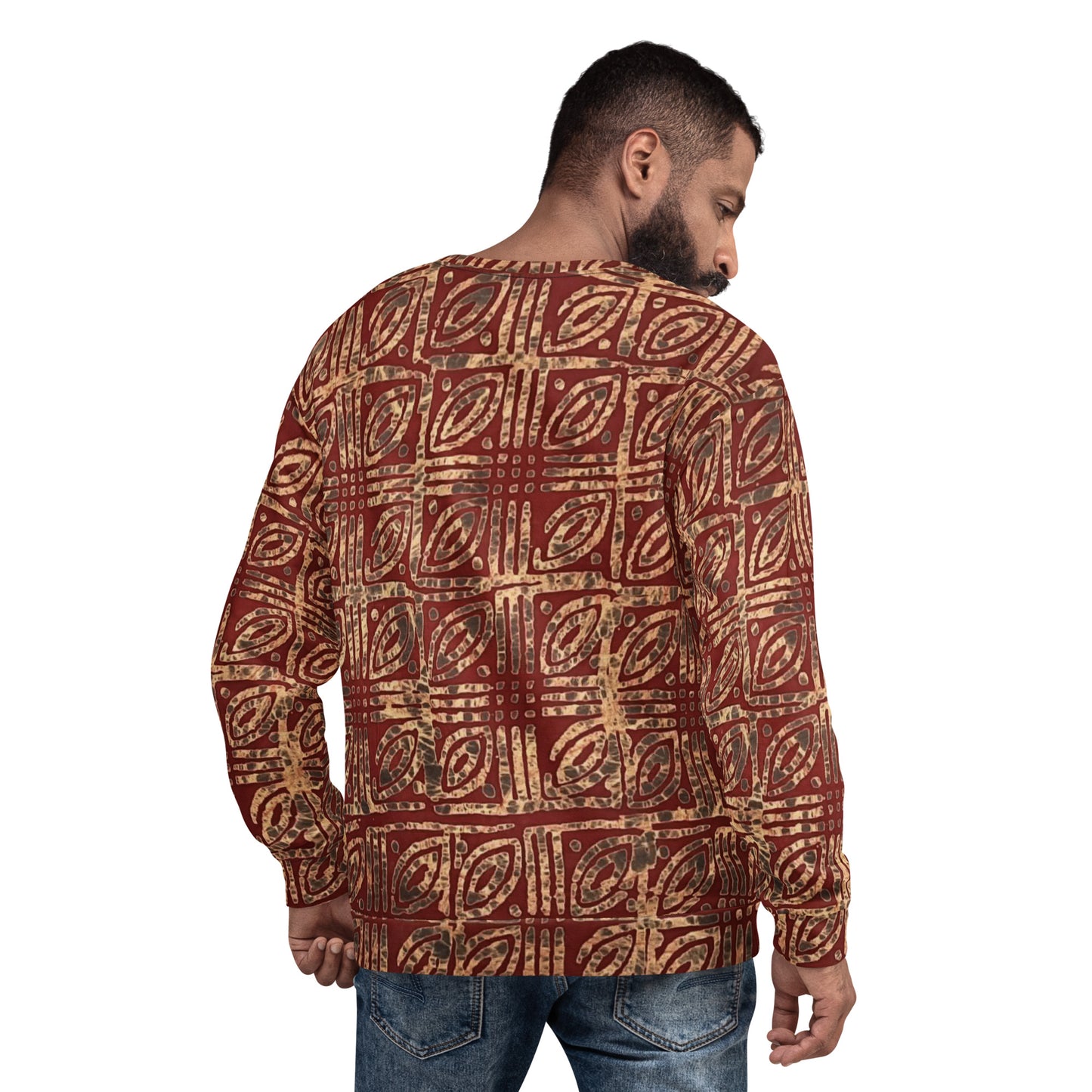 Copper And Gold Adire Unisex Sweatshirt