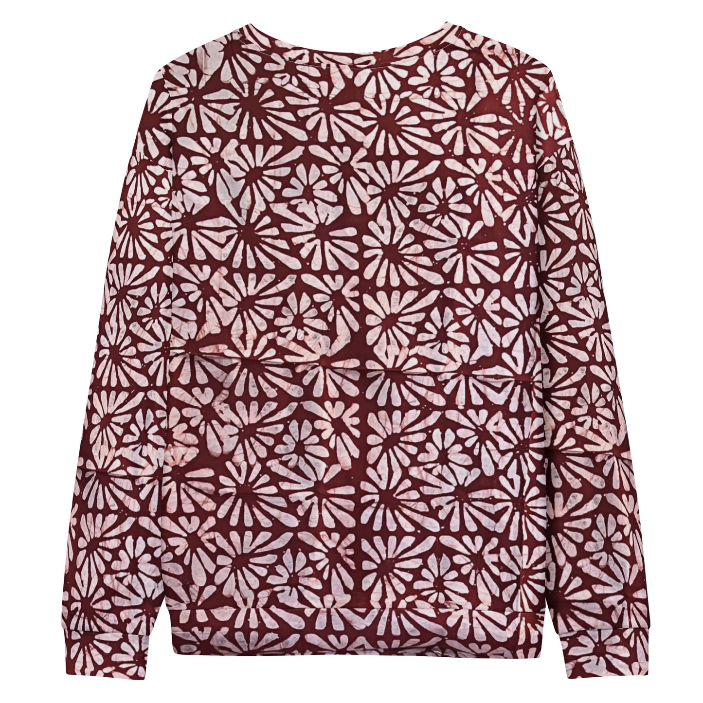 Red Abstract Adire Unisex Sweatshirt