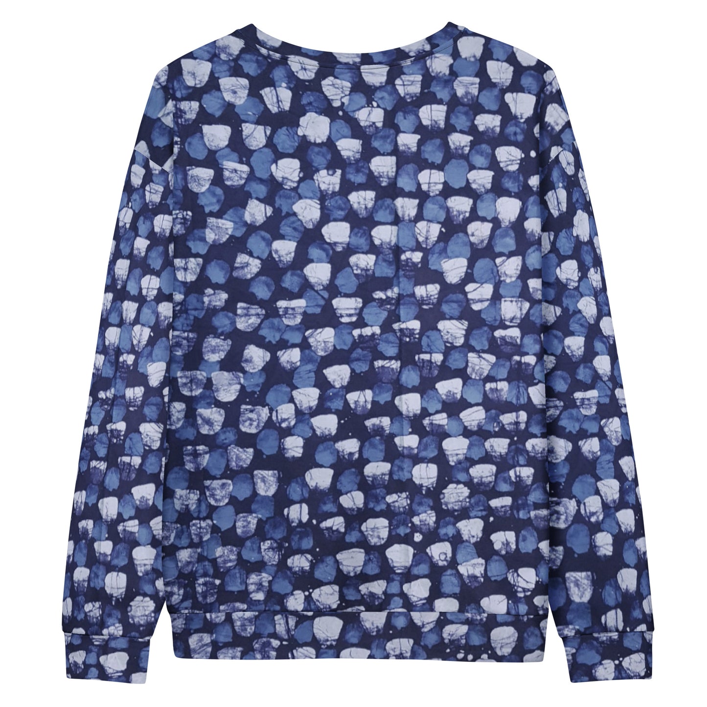 Blue Dotted Adire Unisex Sweatshirt