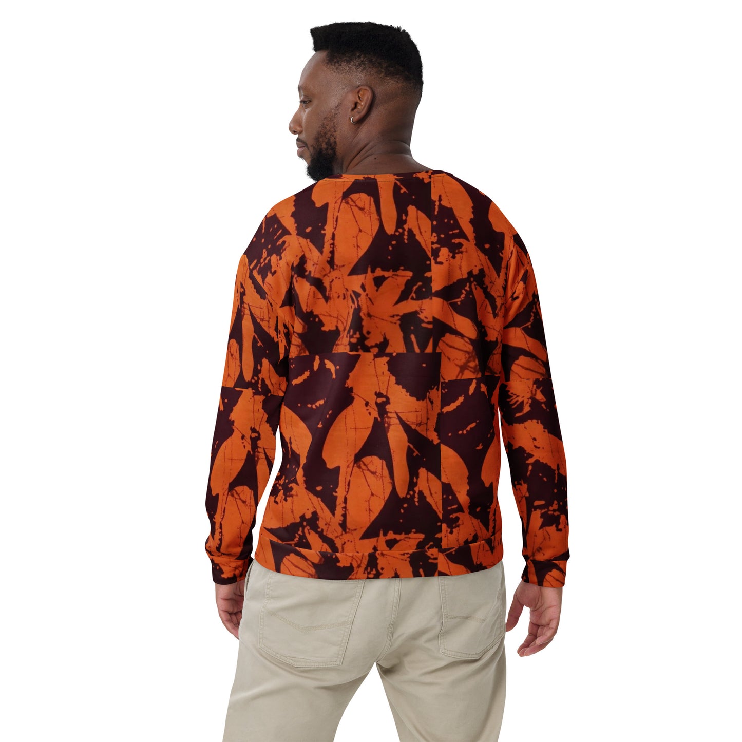 Orange Adire Unisex Sweatshirt