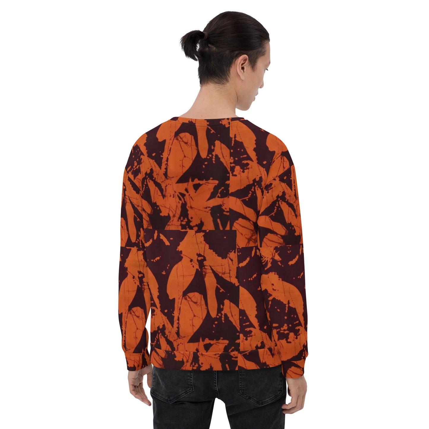 Orange Adire Unisex Sweatshirt