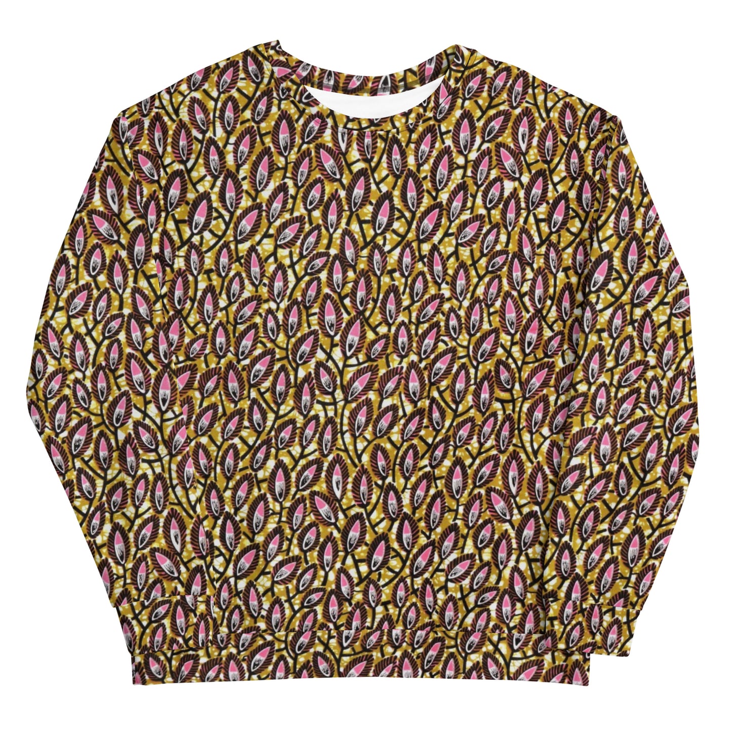 Pink Brown Ankara Unisex Sweatshirt