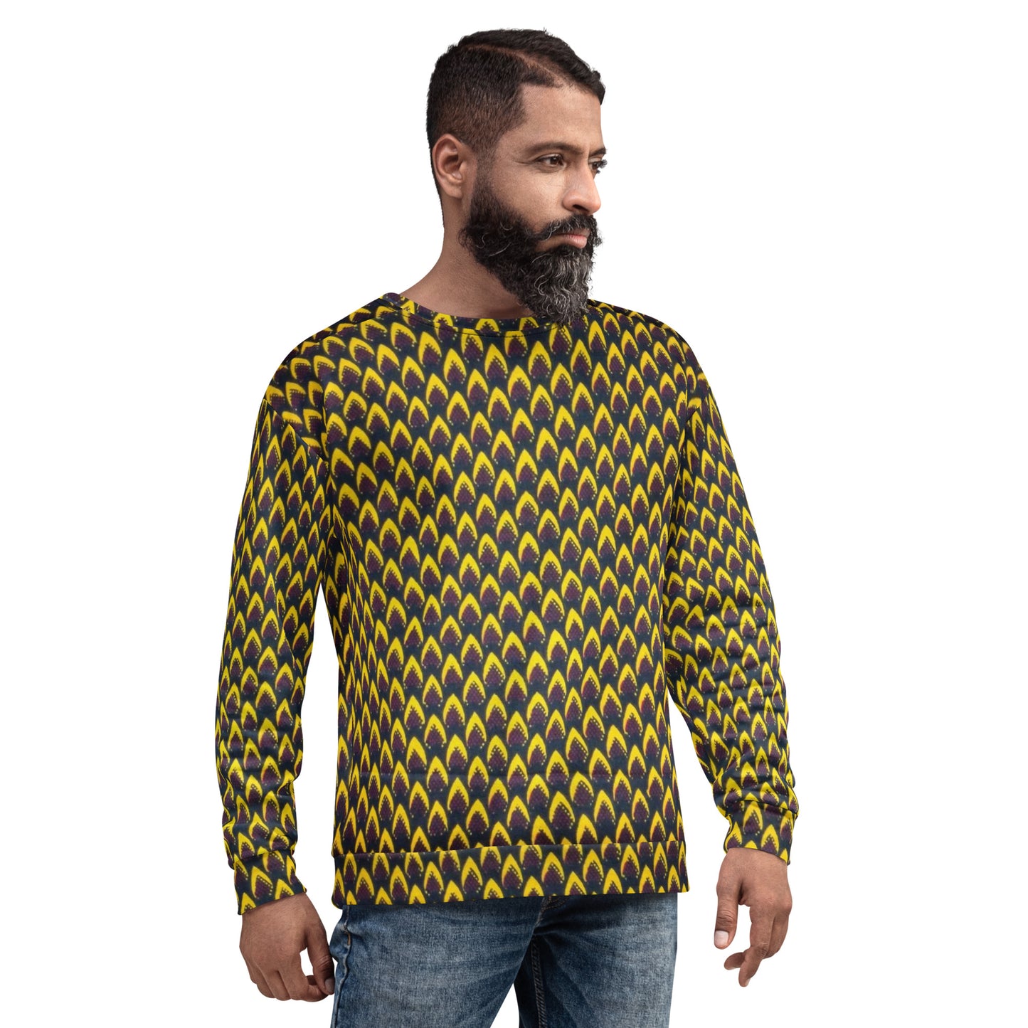 Yellow Flame Ankara Unisex Sweatshirt