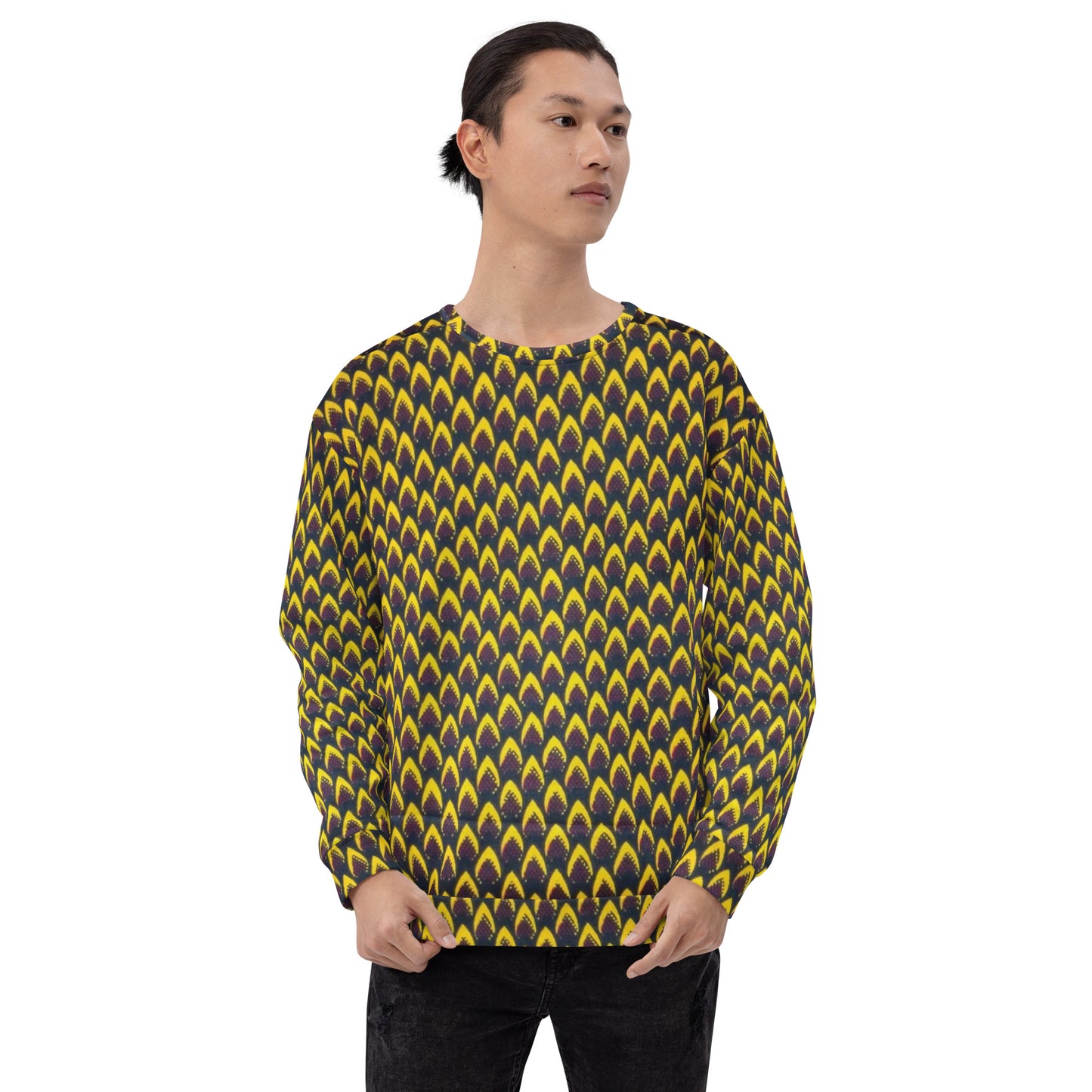 Yellow Flame Ankara Unisex Sweatshirt