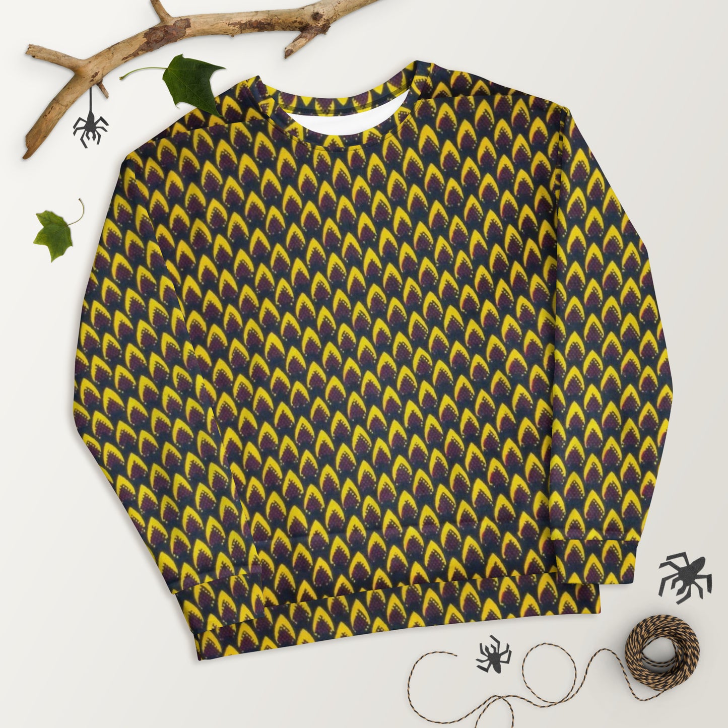 Yellow Flame Ankara Unisex Sweatshirt