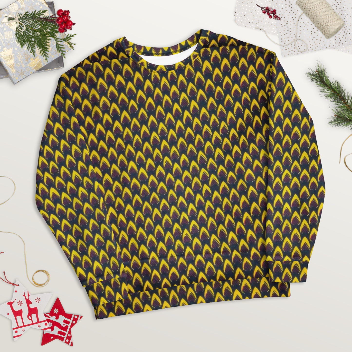 Yellow Flame Ankara Unisex Sweatshirt