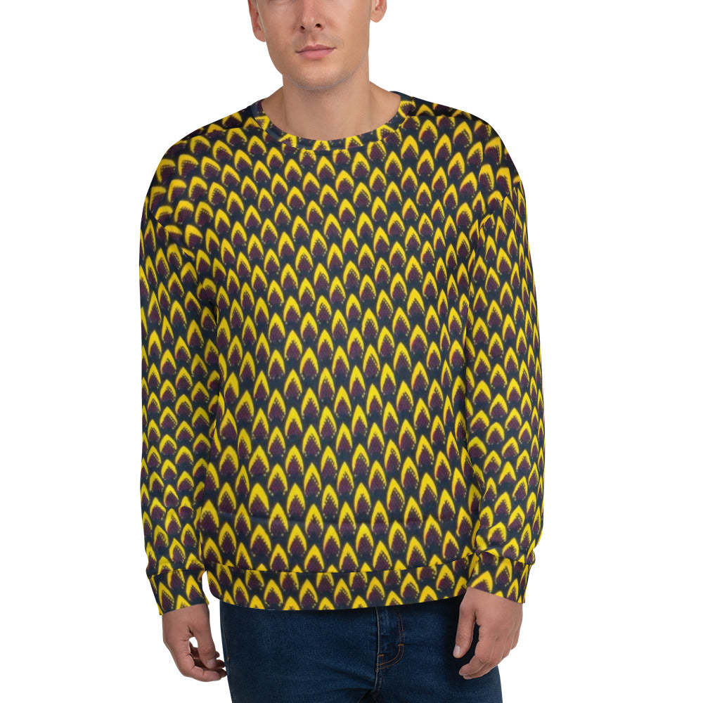 Yellow Flame Ankara Unisex Sweatshirt