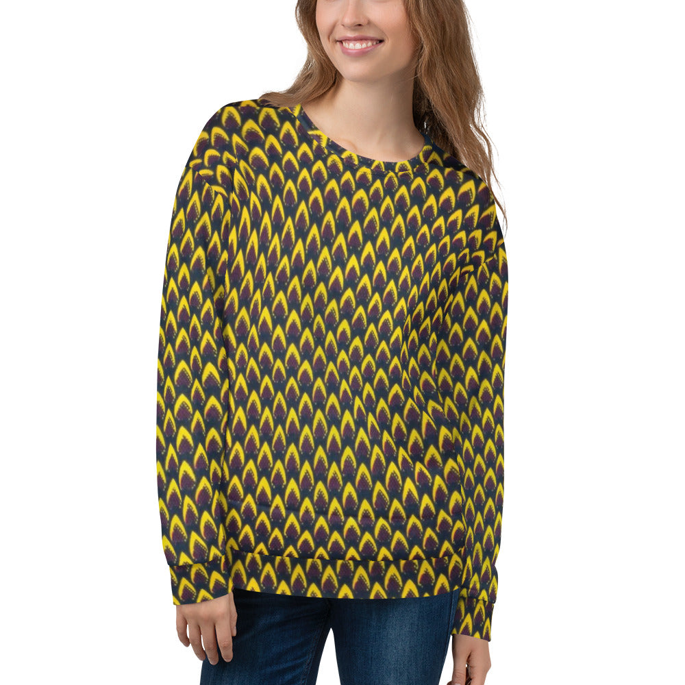 Yellow Flame Ankara Unisex Sweatshirt