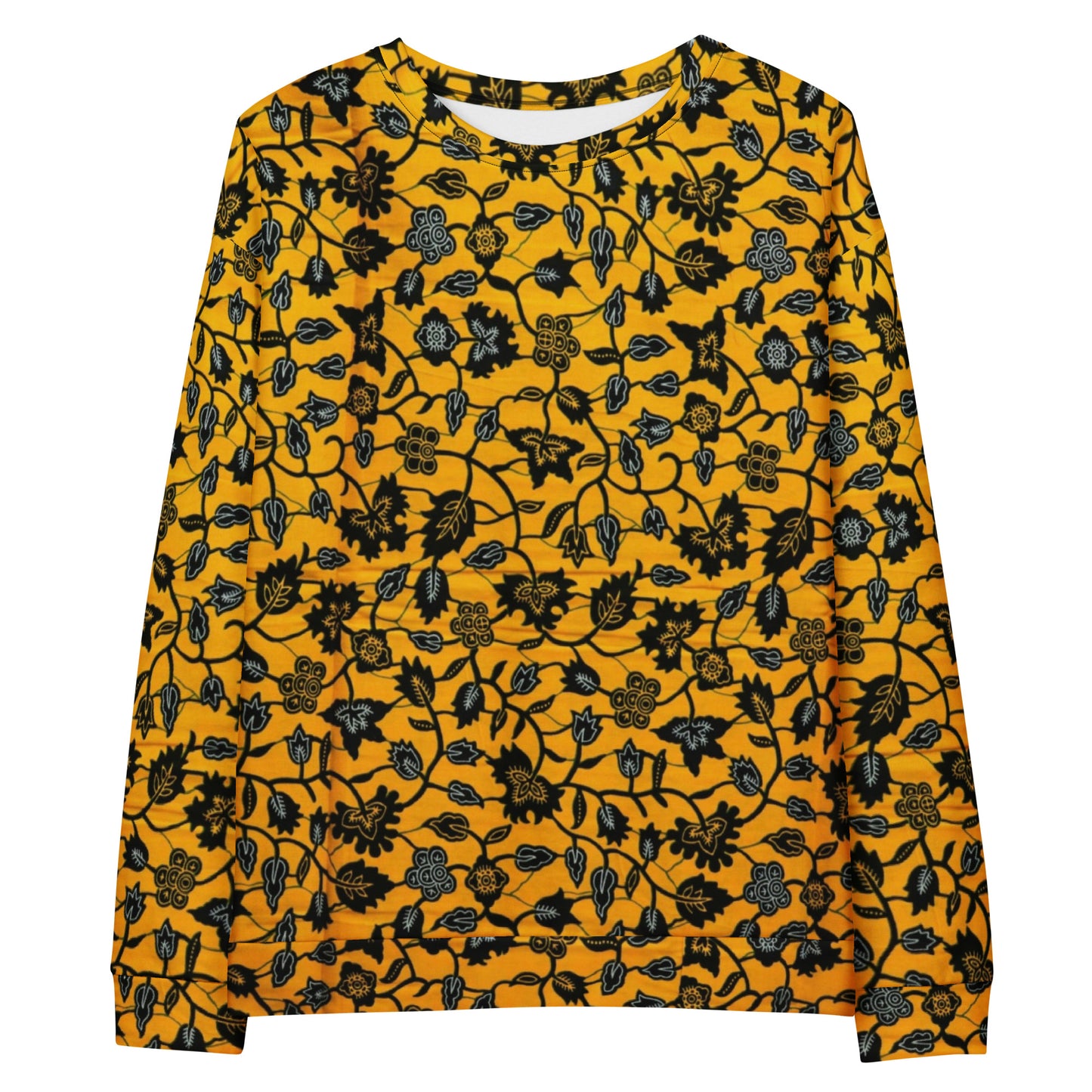 Yellow Leaves Ankara Unisex Sweatshirt