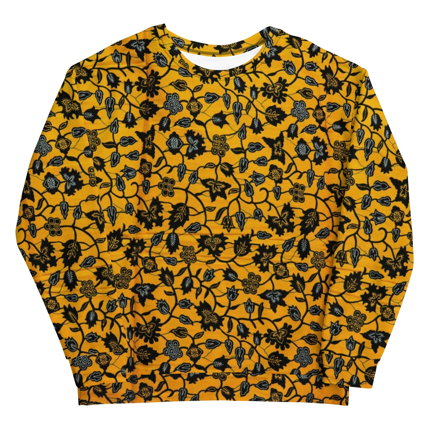 Yellow Leaves Ankara Unisex Sweatshirt