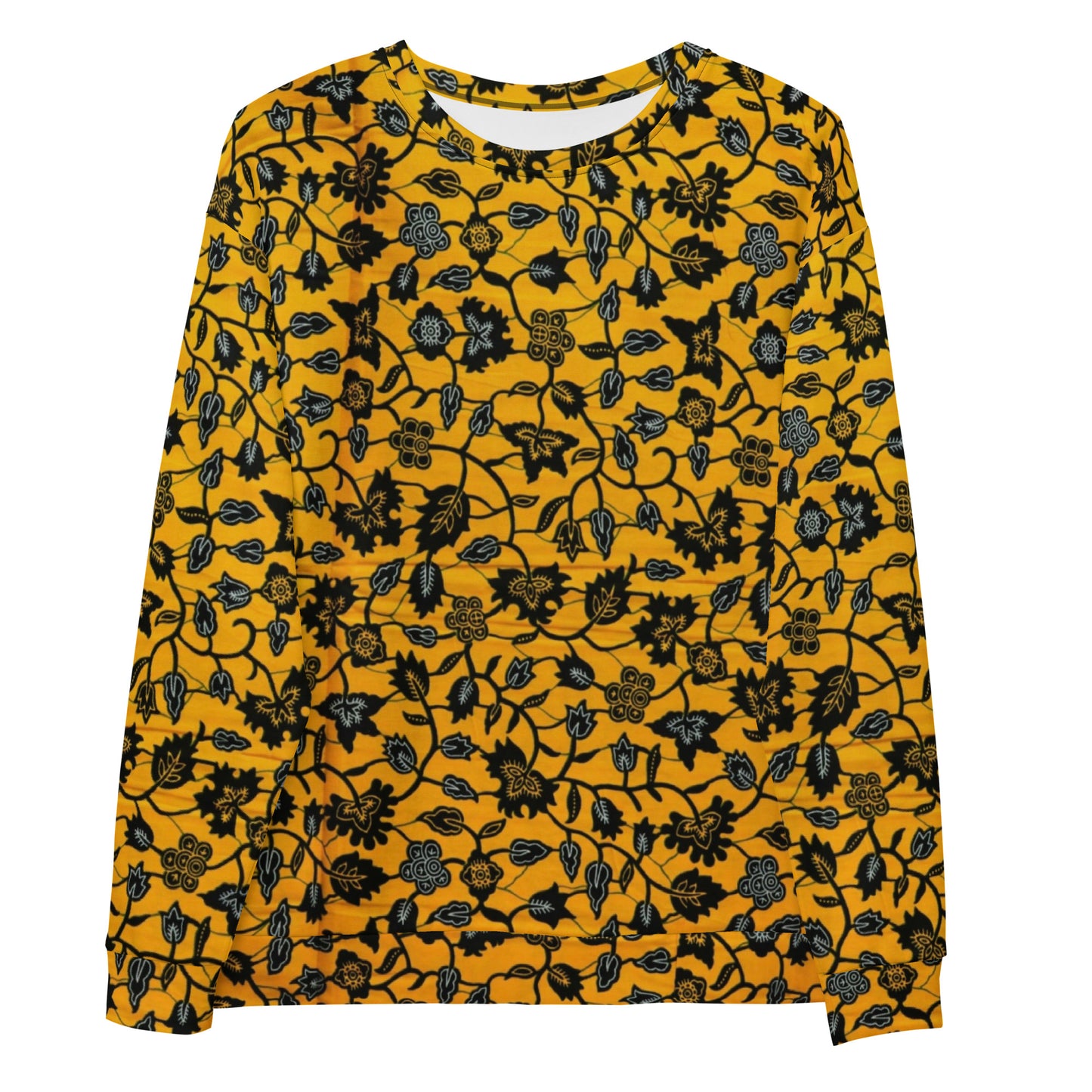 Yellow Leaves Ankara Unisex Sweatshirt