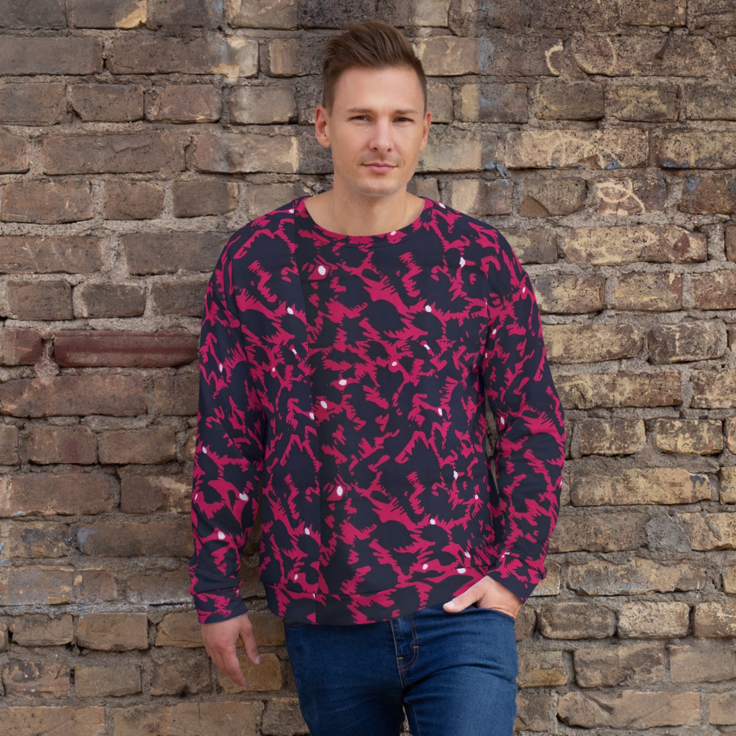 Pink Leopard Ankara Unisex Sweatshirt