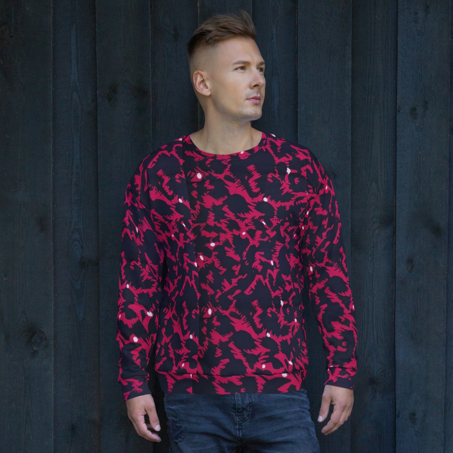 Pink Leopard Ankara Unisex Sweatshirt