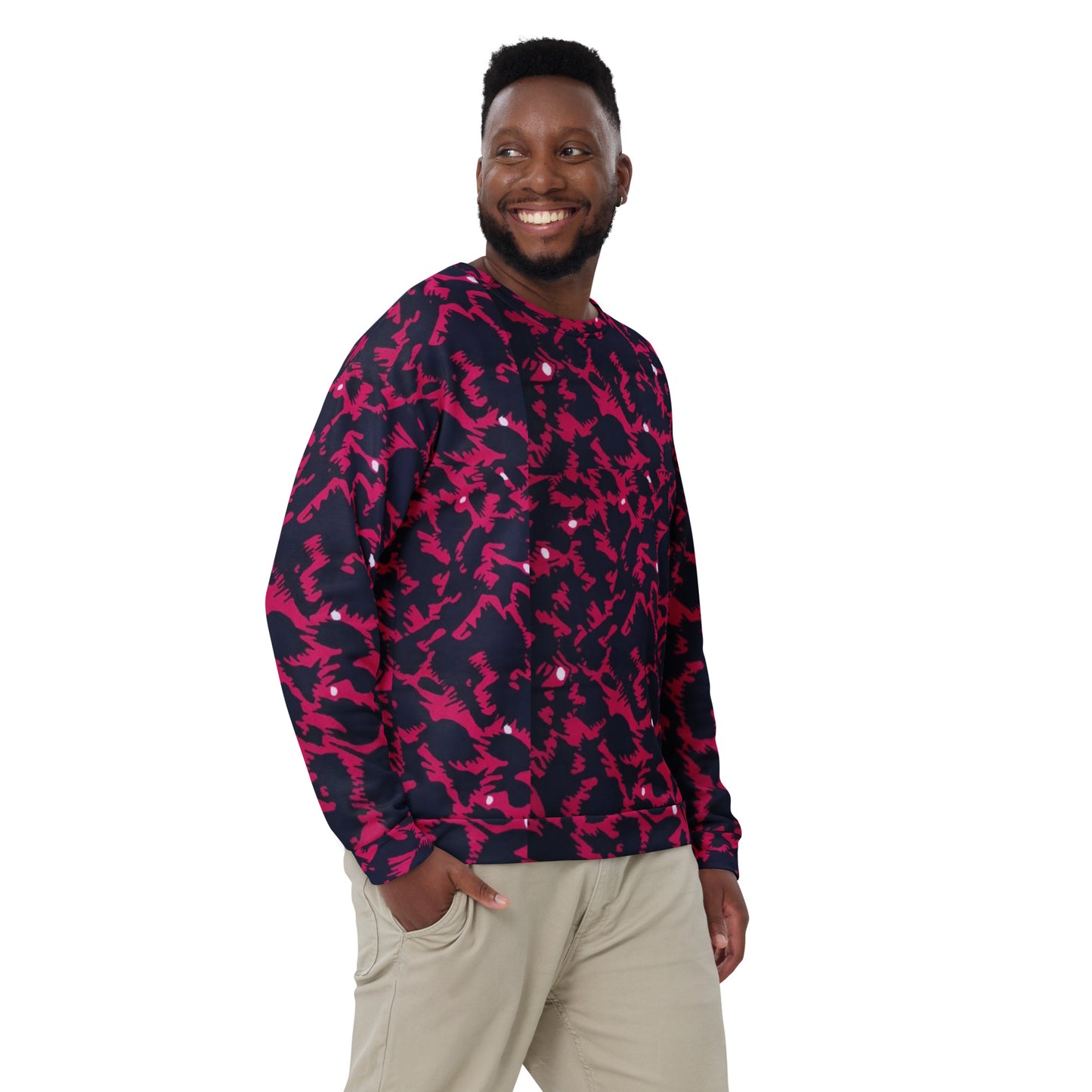 Pink Leopard Ankara Unisex Sweatshirt