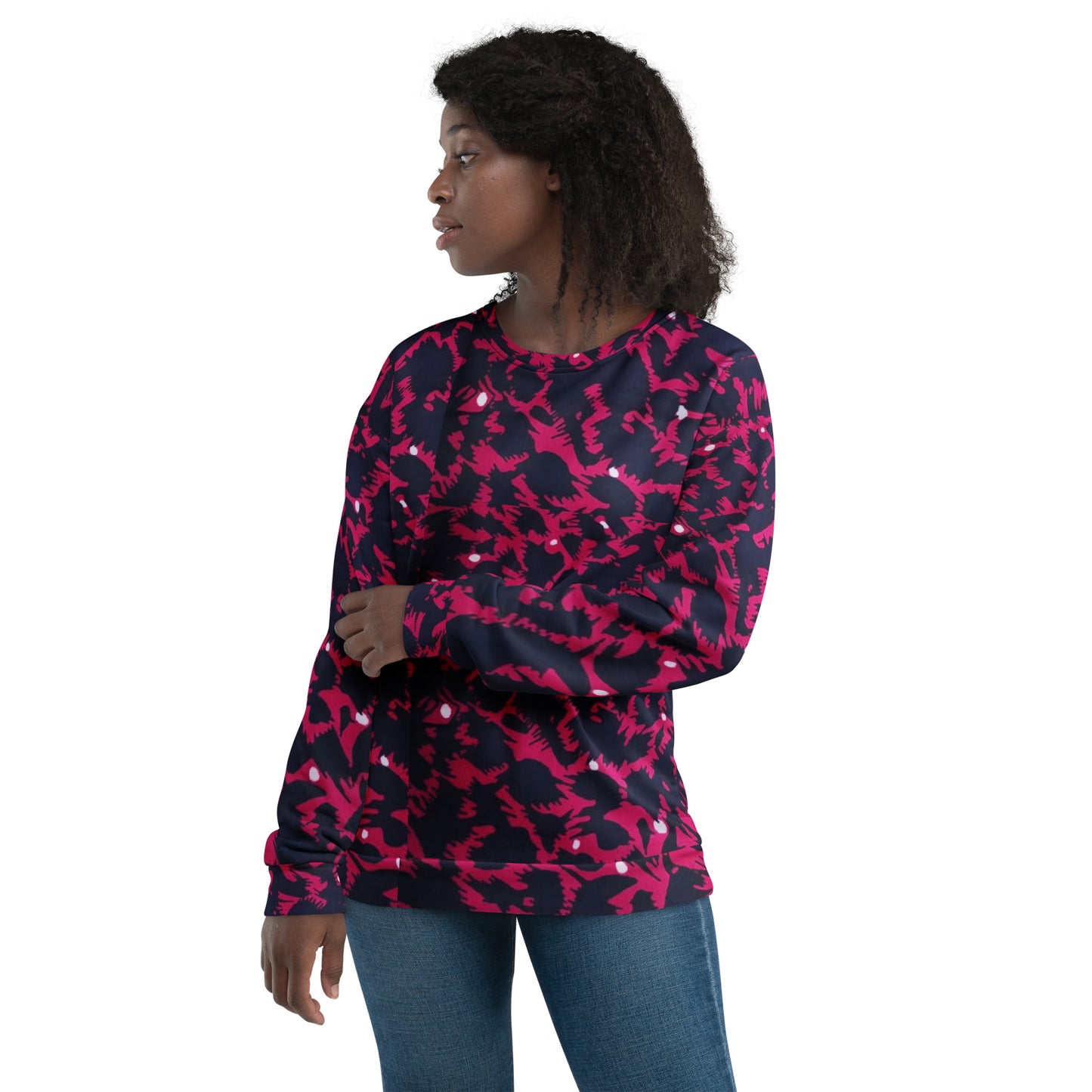 Pink Leopard Ankara Unisex Sweatshirt