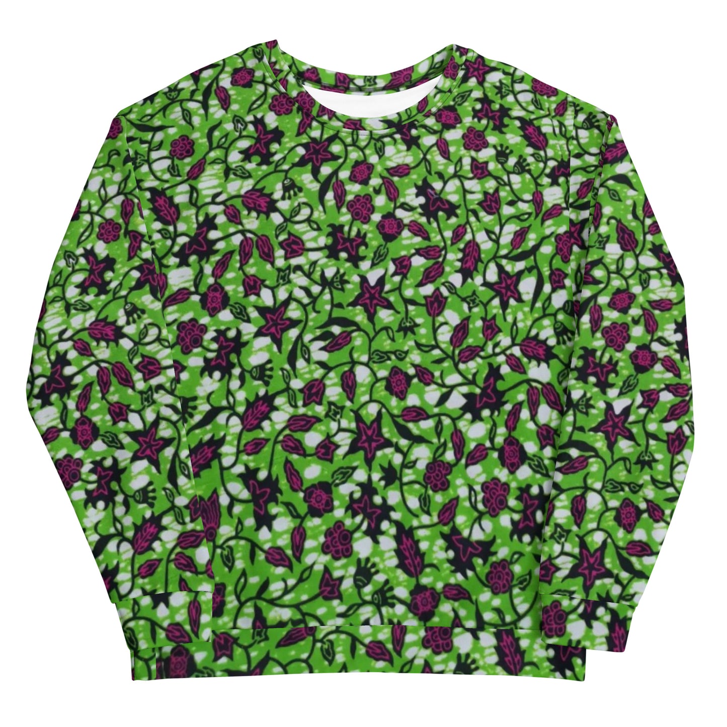 Green Burgundy Ankara Unisex Sweatshirt