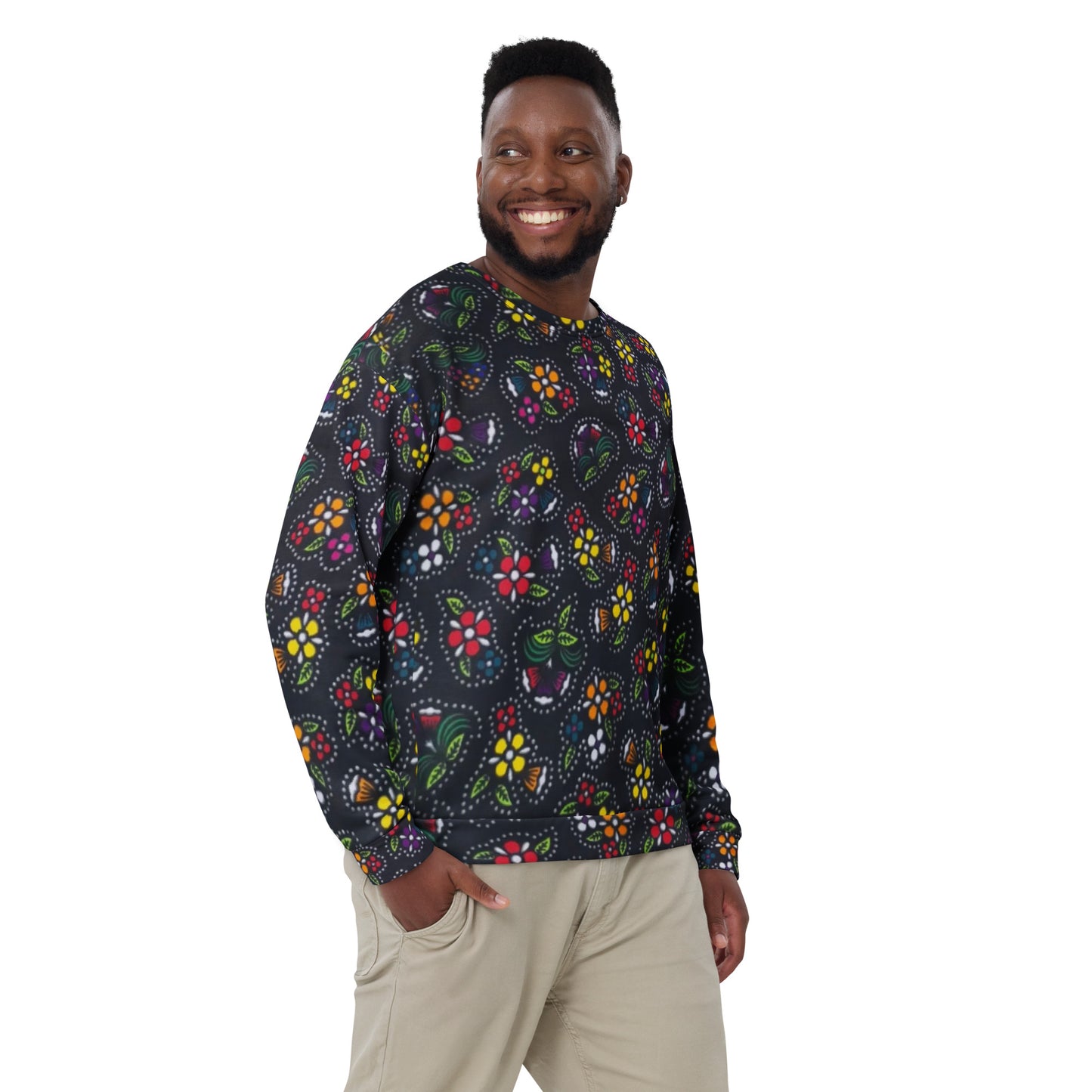 Multicolour Dark Ankara Unisex Sweatshirt