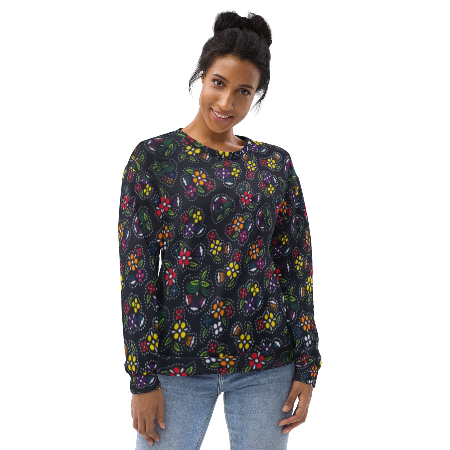 Multicolour Dark Ankara Unisex Sweatshirt