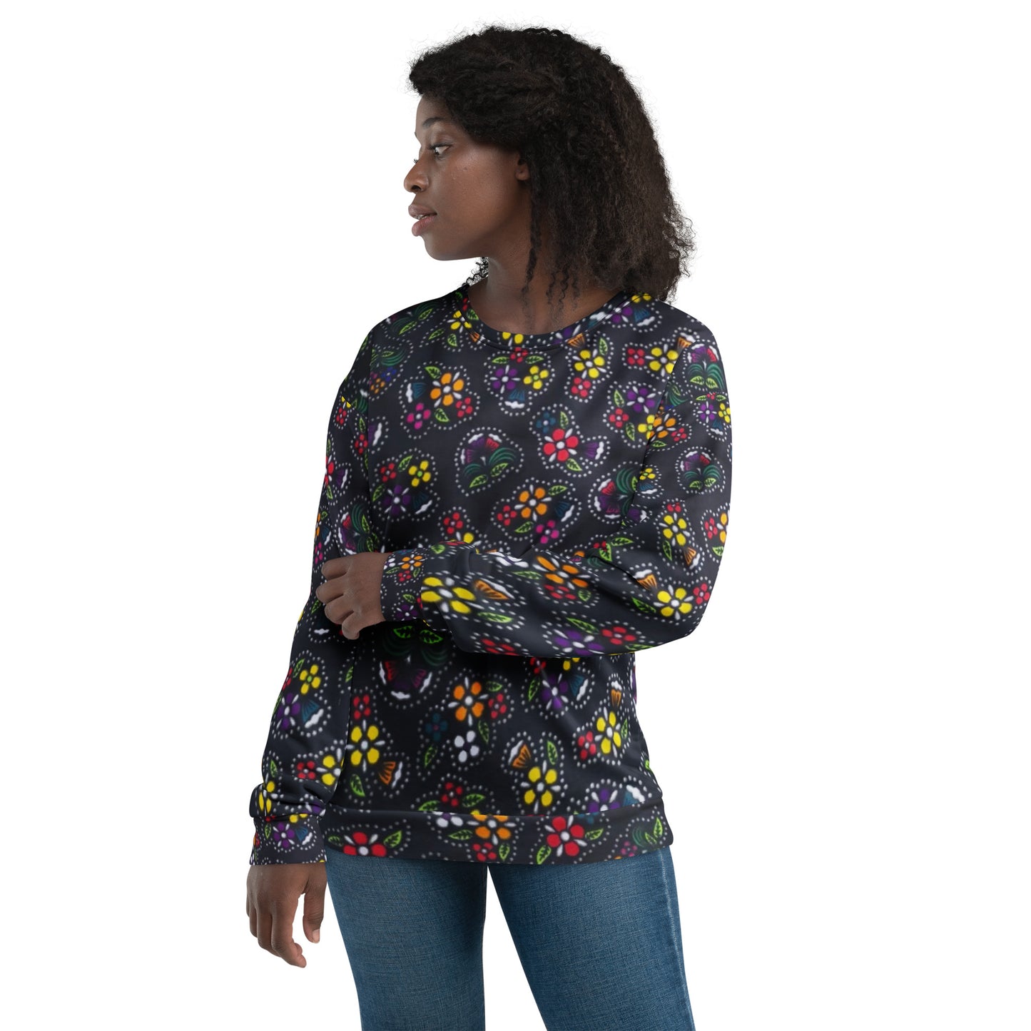 Multicolour Dark Ankara Unisex Sweatshirt