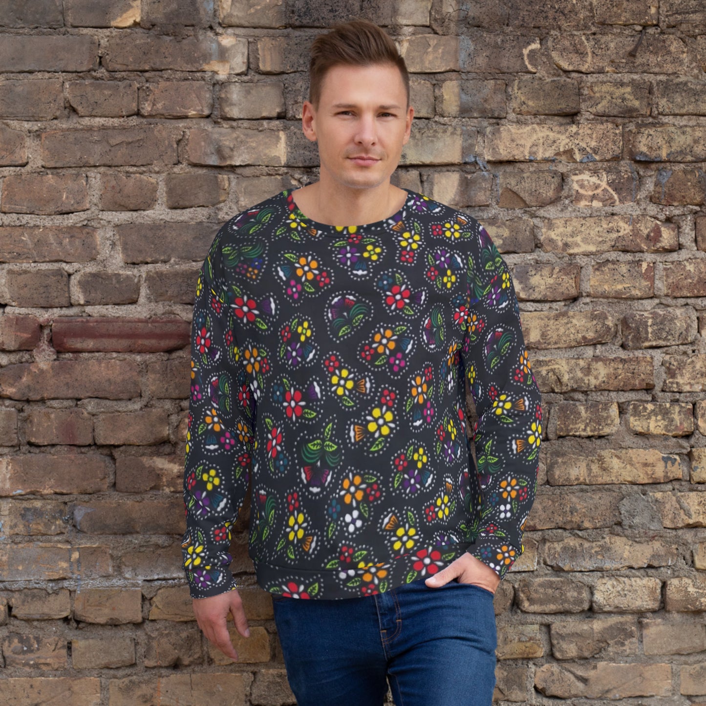 Multicolour Dark Ankara Unisex Sweatshirt