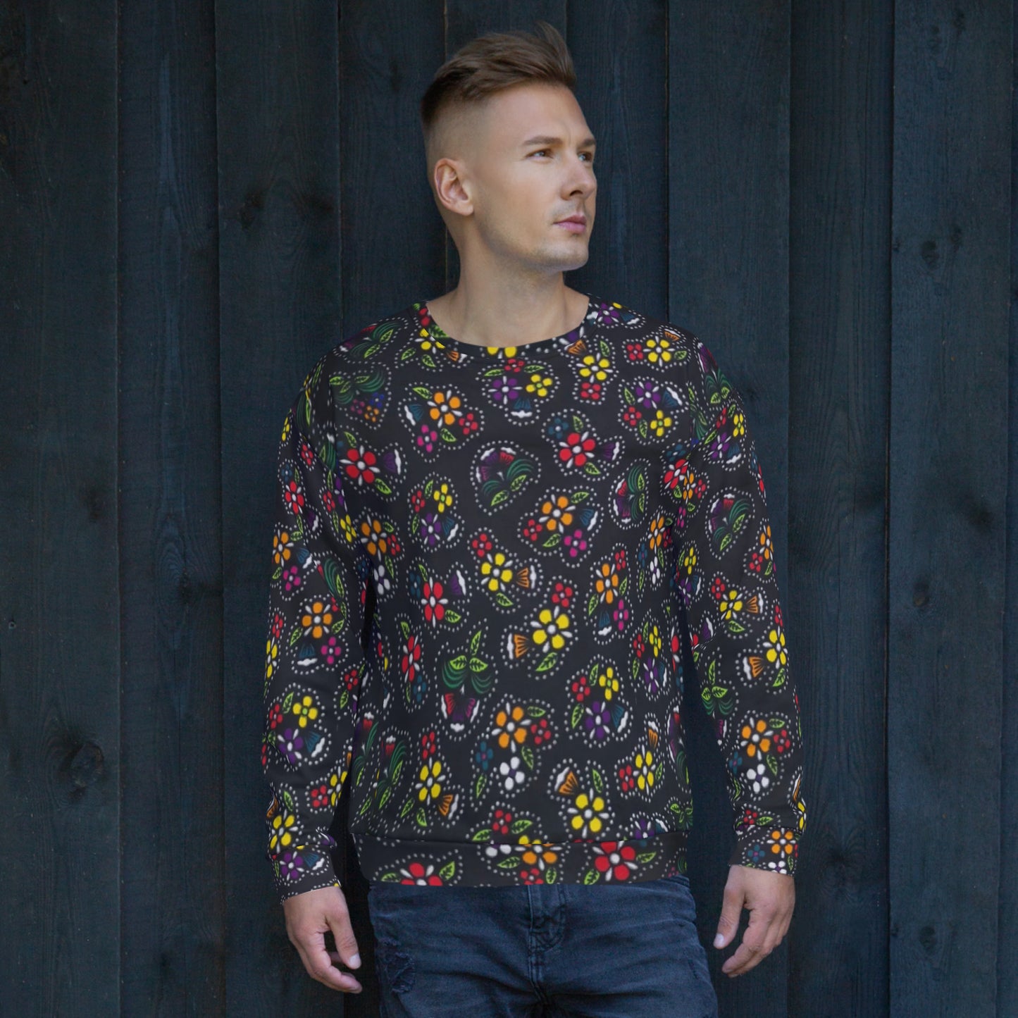 Multicolour Dark Ankara Unisex Sweatshirt