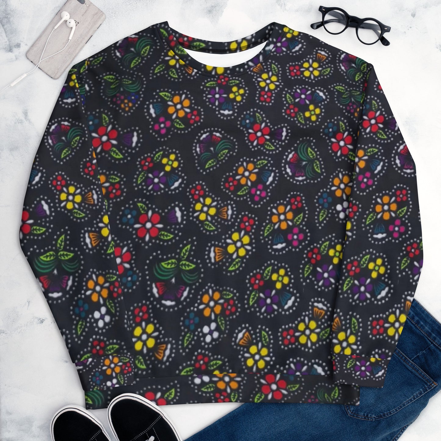 Multicolour Dark Ankara Unisex Sweatshirt