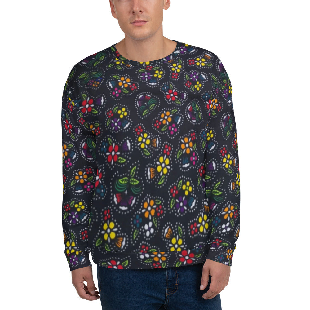 Multicolour Dark Ankara Unisex Sweatshirt