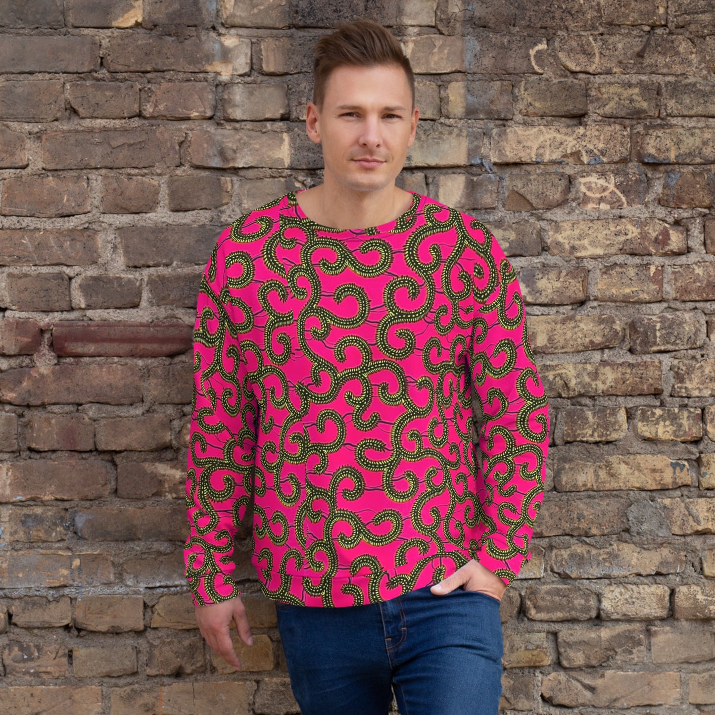 Pink Ankara Unisex Sweatshirt