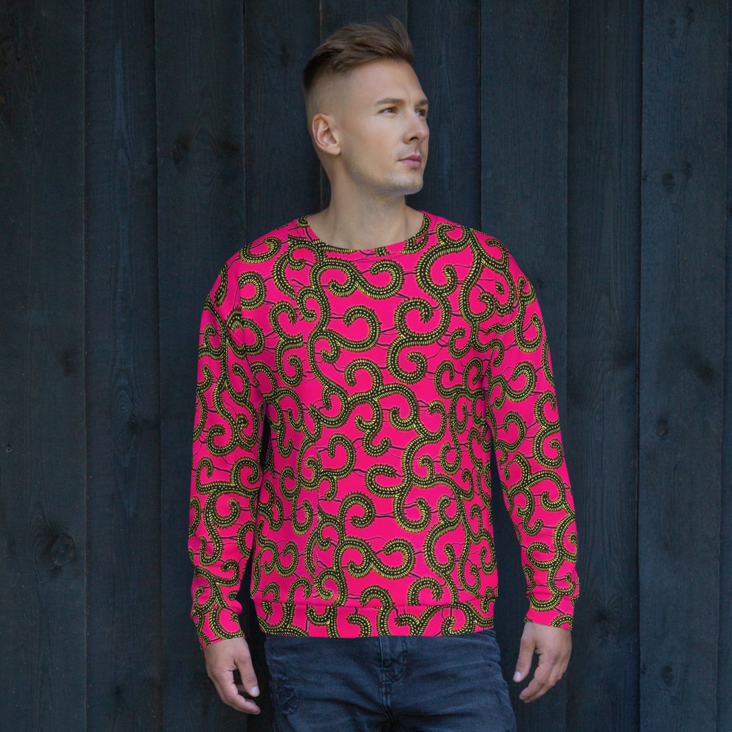 Pink Ankara Unisex Sweatshirt