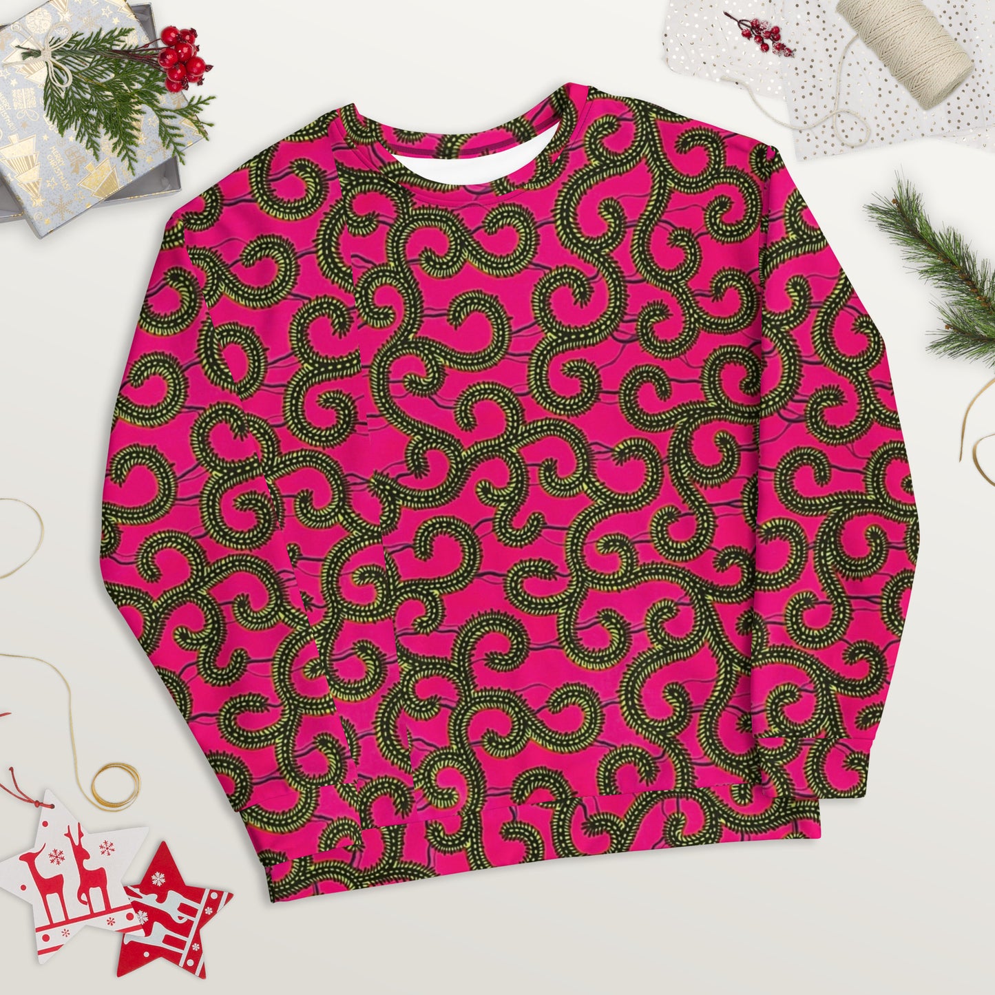 Pink Ankara Unisex Sweatshirt