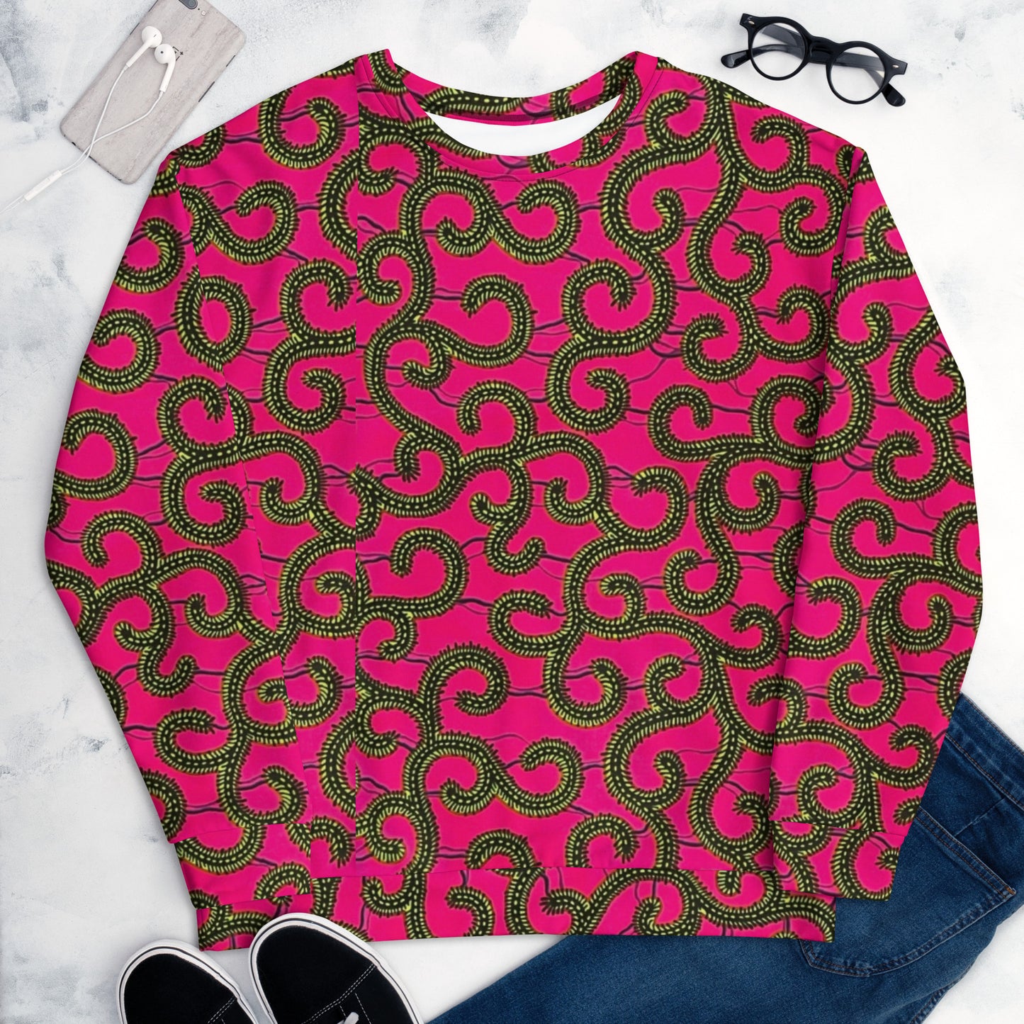 Pink Ankara Unisex Sweatshirt