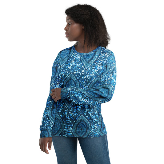 Blue Peas Ankara Unisex Sweatshirt