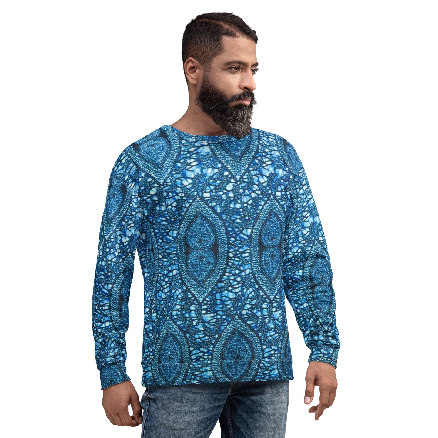 Blue Peas Ankara Unisex Sweatshirt