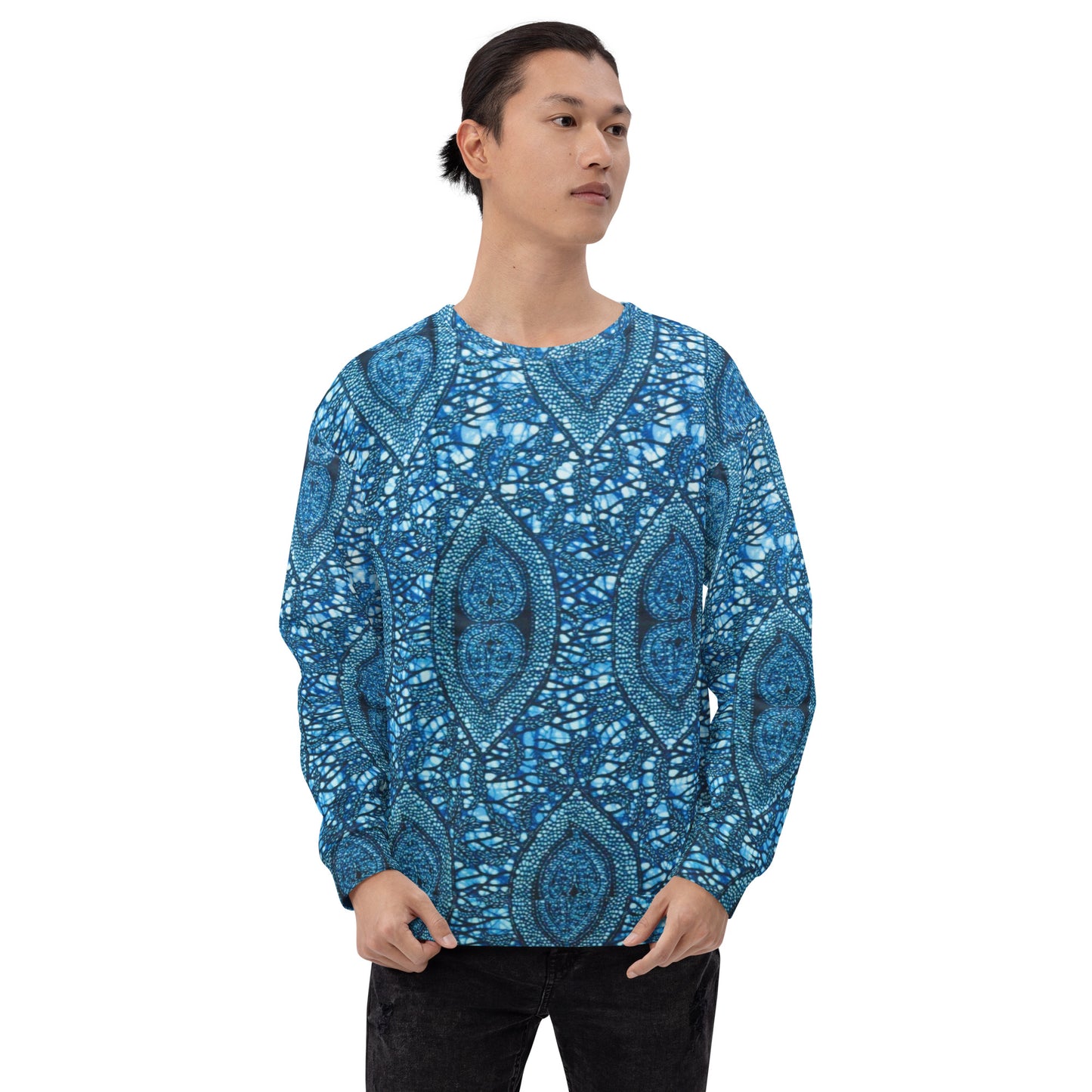 Blue Peas Ankara Unisex Sweatshirt