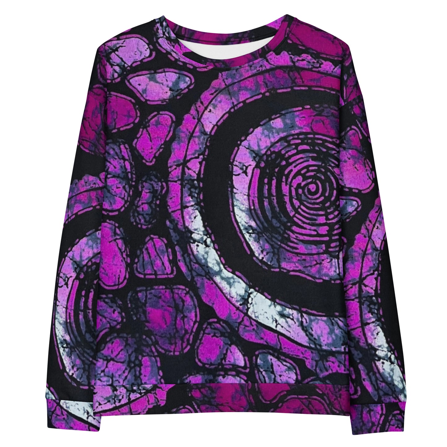 Purple Black Ankara Unisex Sweatshirt