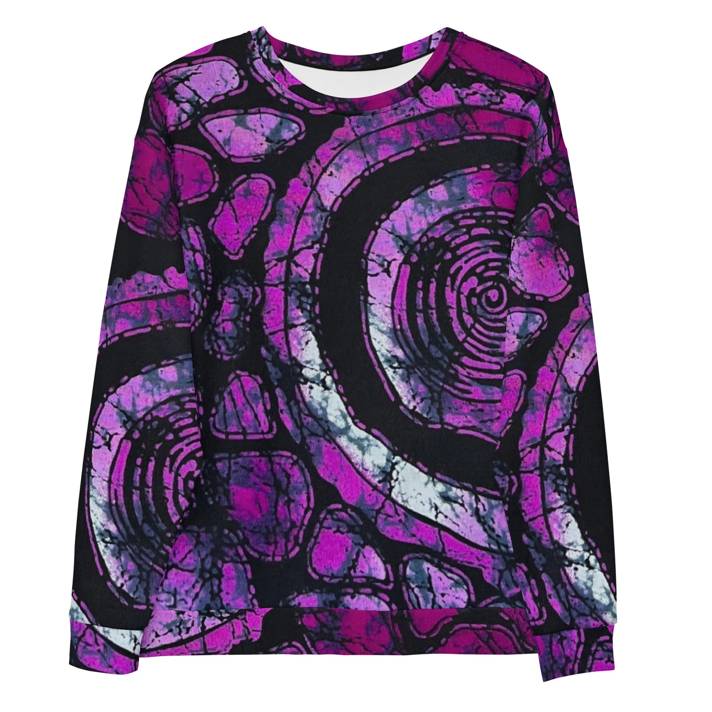 Purple Black Ankara Unisex Sweatshirt