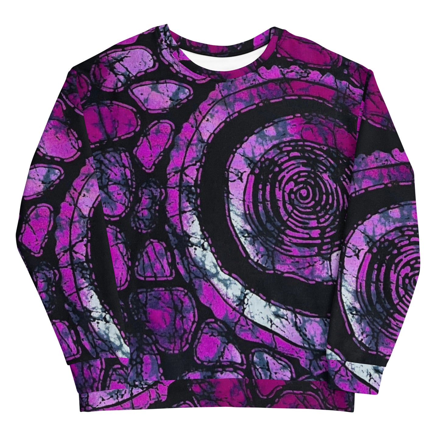 Purple Black Ankara Unisex Sweatshirt