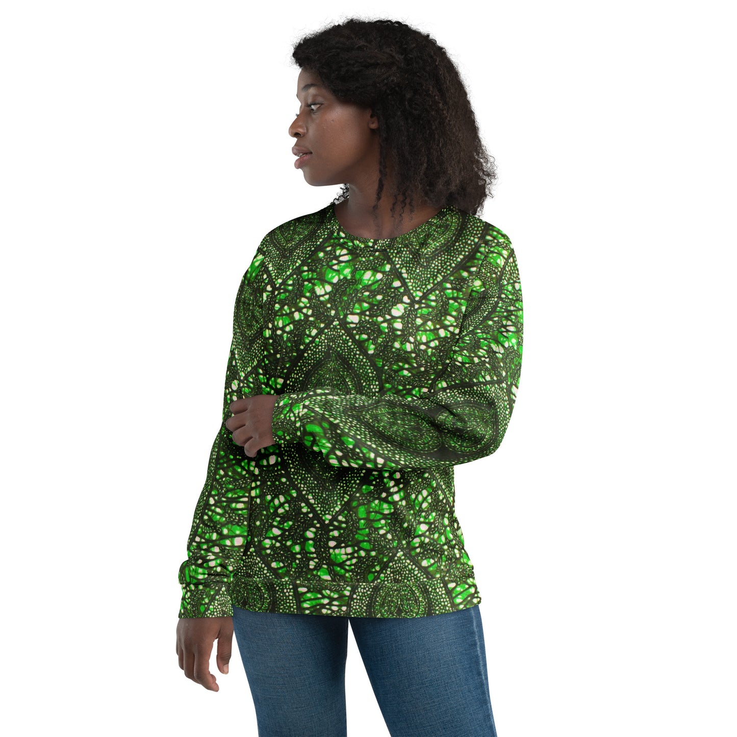 Green Peas Ankara Unisex Sweatshirt