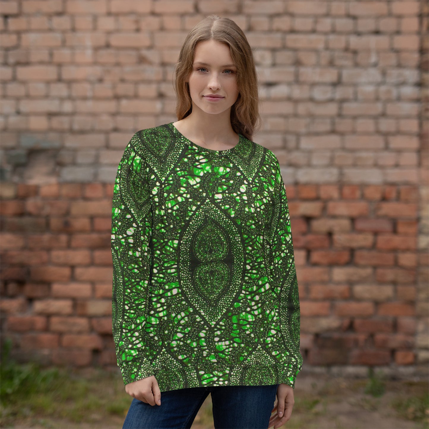 Green Peas Ankara Unisex Sweatshirt