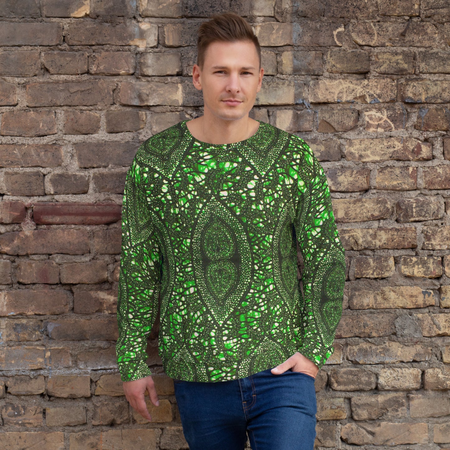 Green Peas Ankara Unisex Sweatshirt