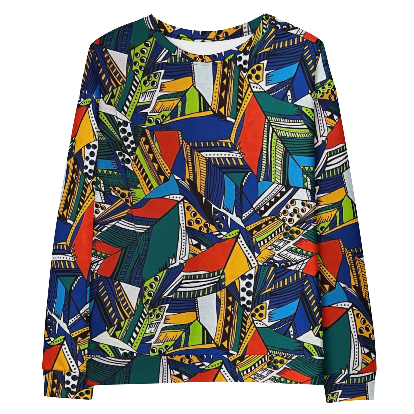 Multicolour Shapes Ankara Unisex Sweatshirt