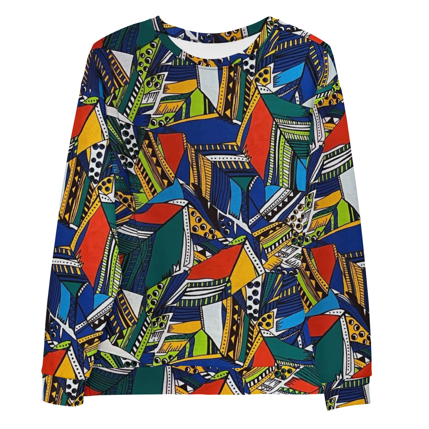 Multicolour Shapes Ankara Unisex Sweatshirt