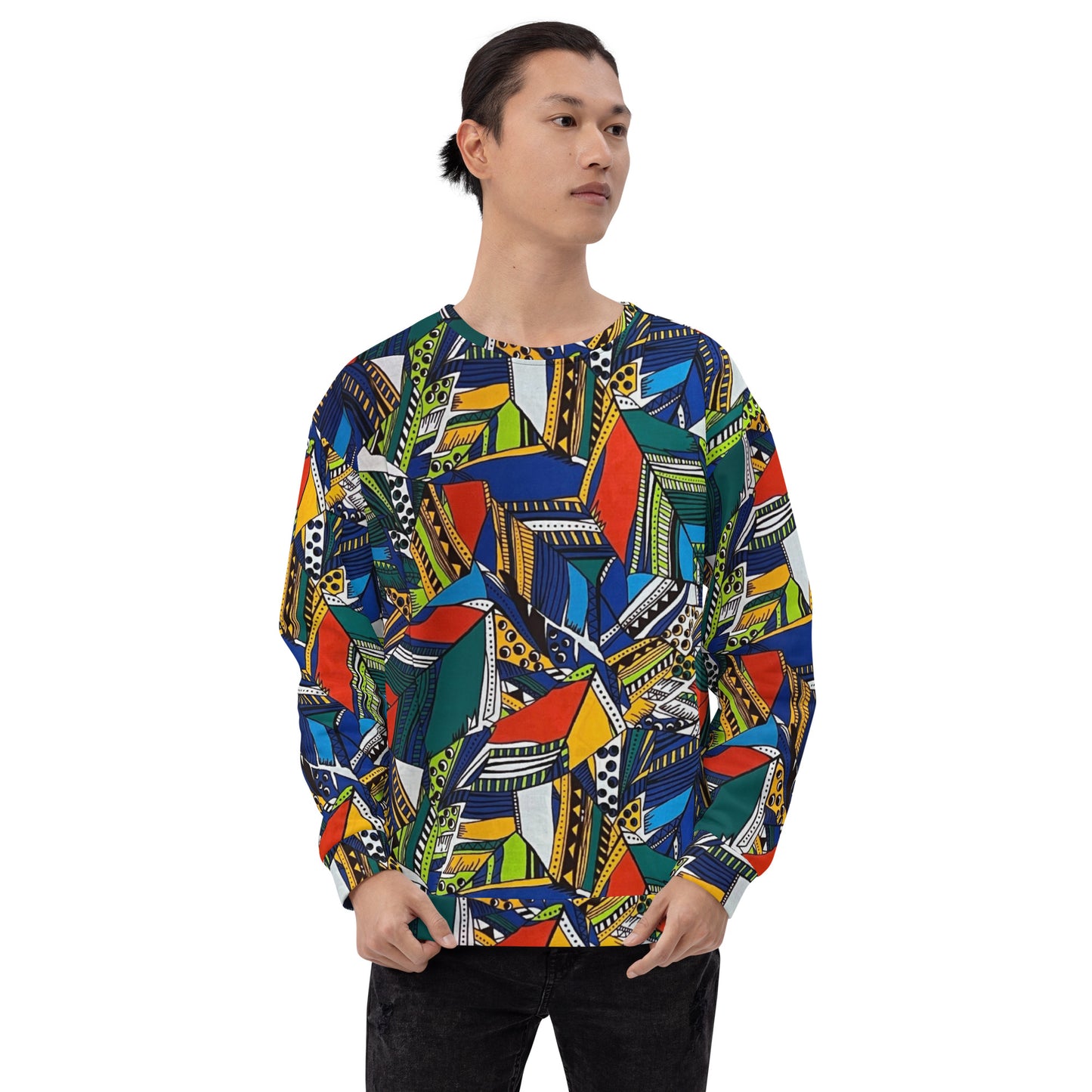 Multicolour Shapes Ankara Unisex Sweatshirt