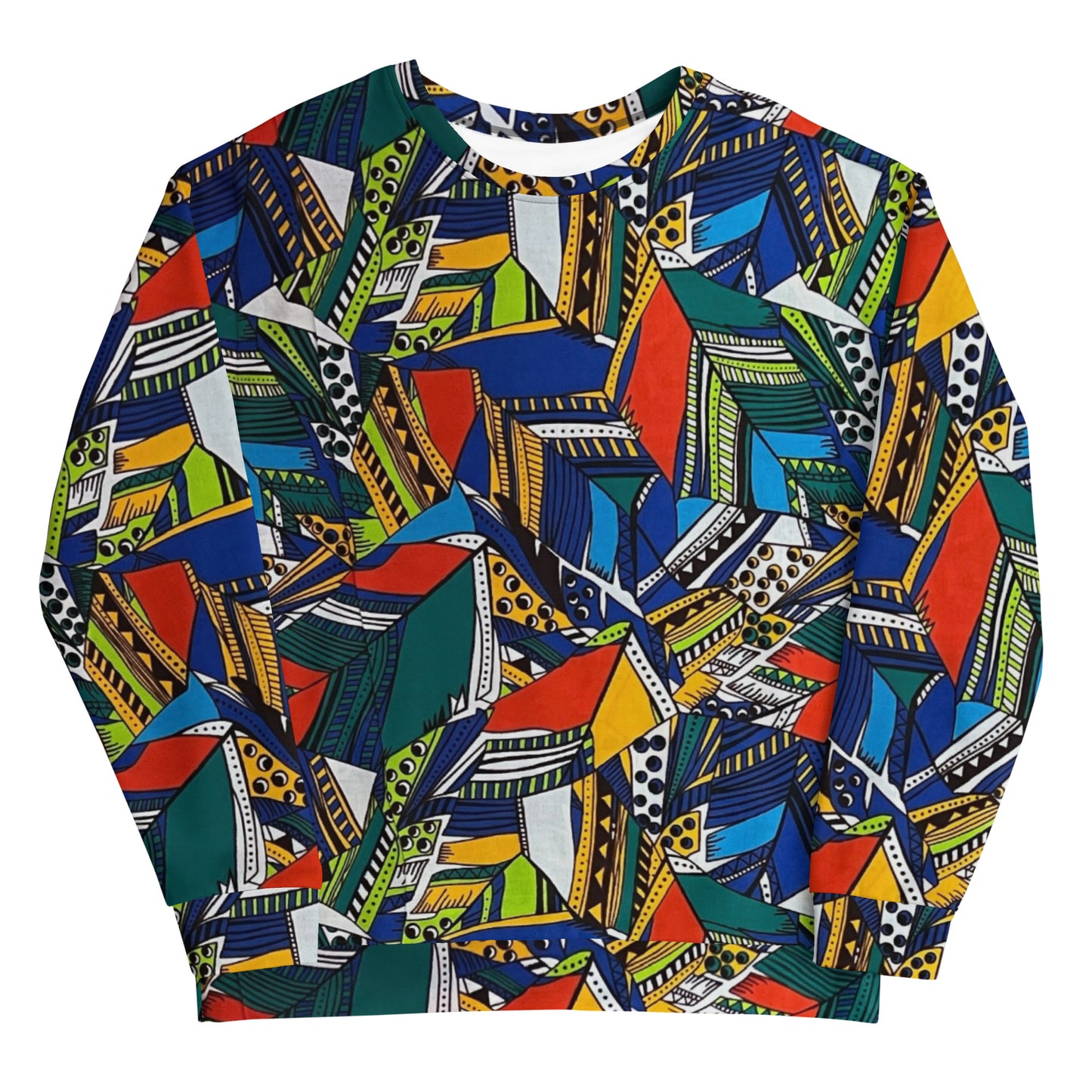 Multicolour Shapes Ankara Unisex Sweatshirt