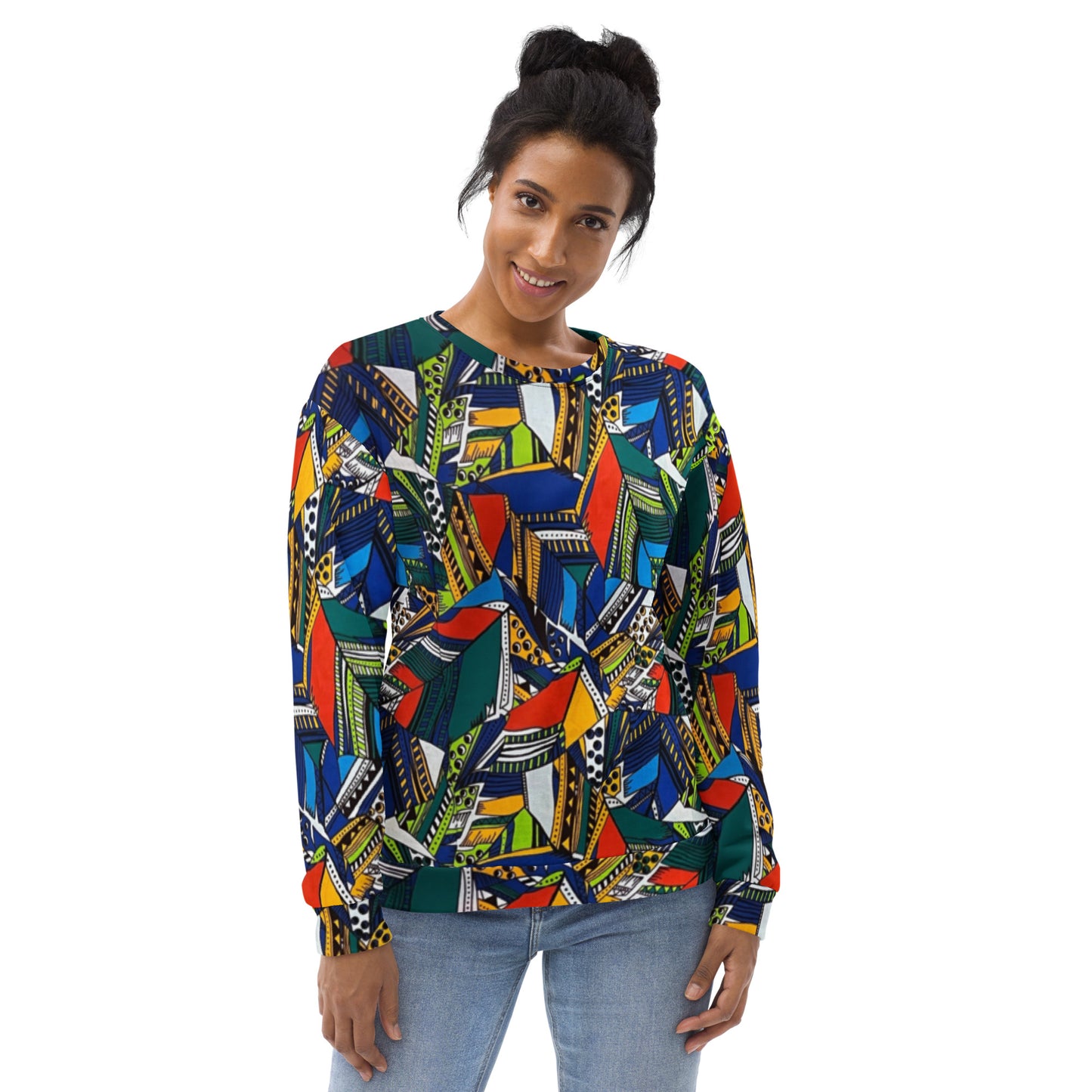 Multicolour Shapes Ankara Unisex Sweatshirt