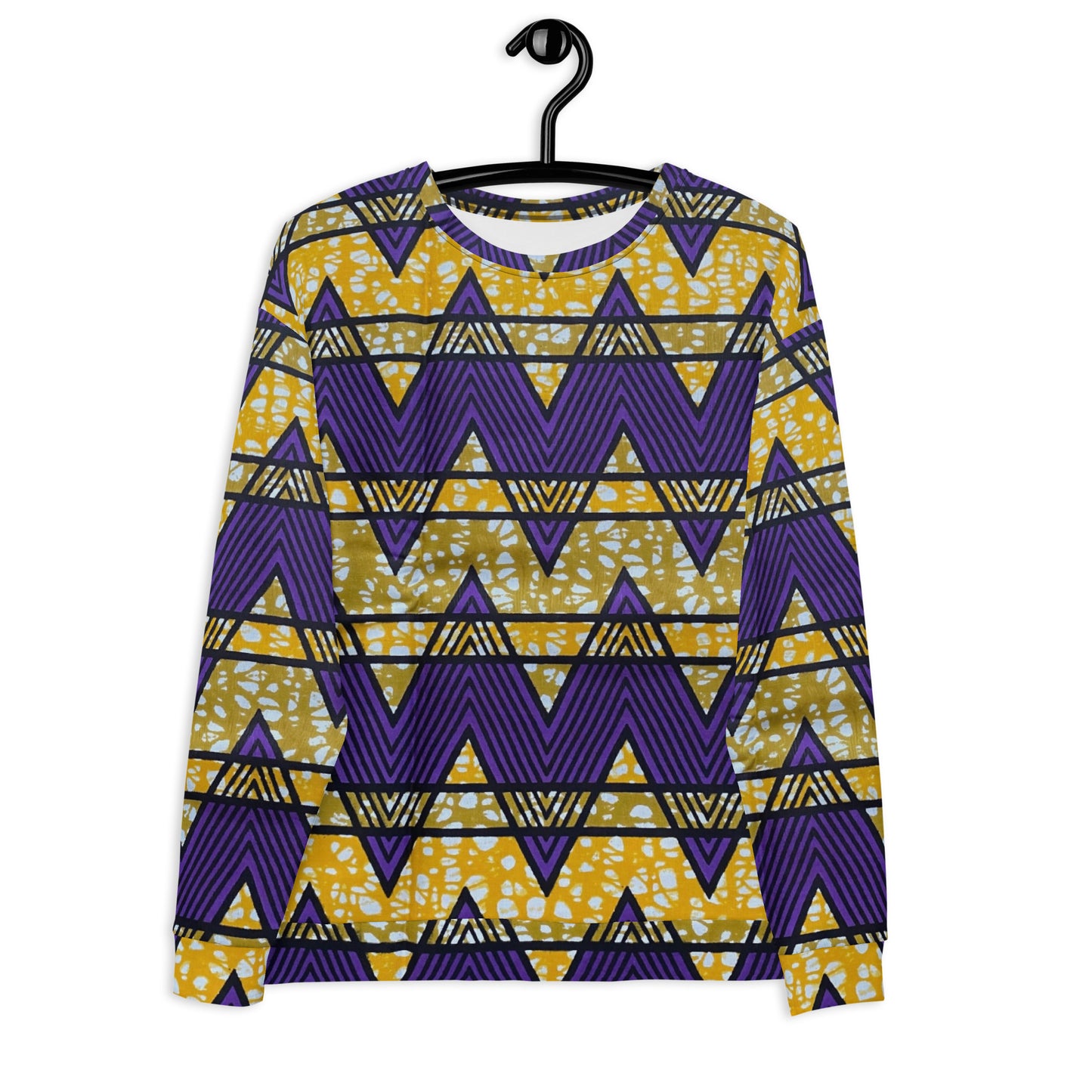 Purple Yellow Kente Ankara Unisex Sweatshirt