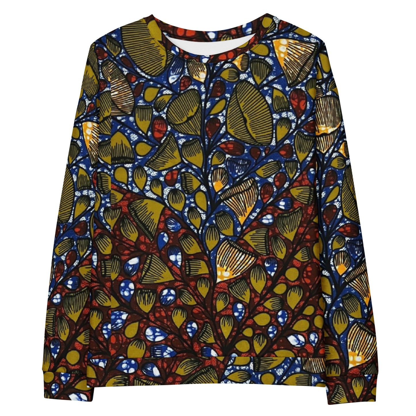 Leafy Abstract Ankara Unisex Sweatshirt