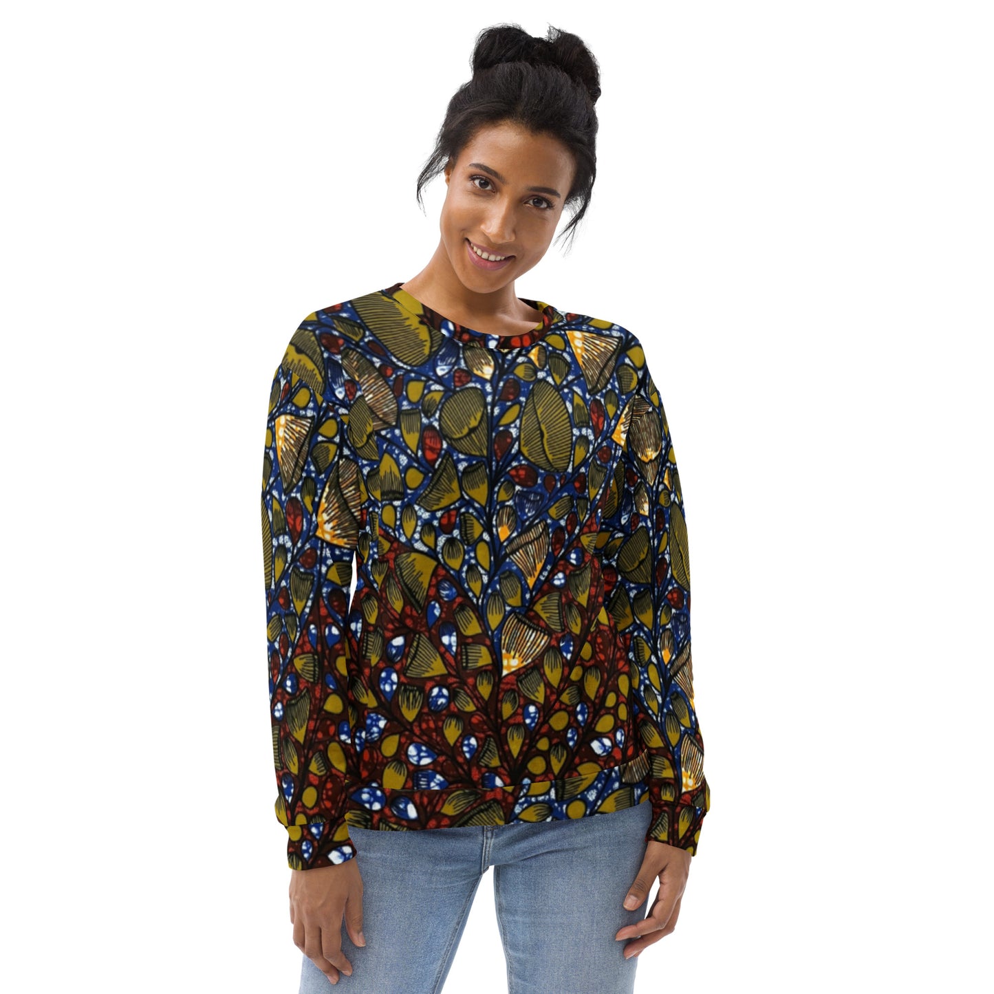 Leafy Abstract Ankara Unisex Sweatshirt