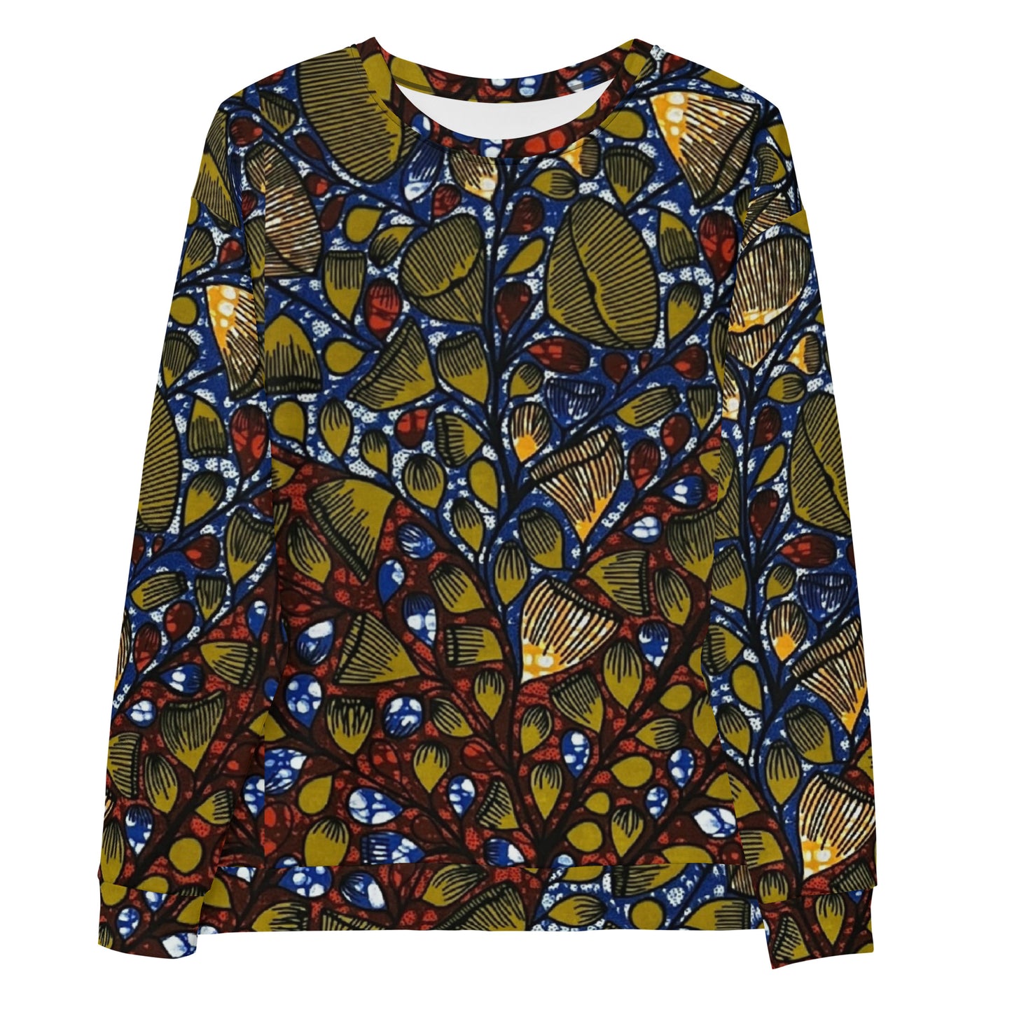 Leafy Abstract Ankara Unisex Sweatshirt